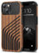 TENDLIN Kompatibel mit iPhone 15 Hülle Holz und Carbon Textur Design Leder Hybrid Handyhülle (Haaransatz)