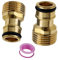 2-teiliger Wasserhahn Adapter, G1/2 Außengewinde Anschluss, 1/2 Zoll Schlauchanschluss, Messing Schlauchanschluss, Gartenschlauch Wasserhahn Adapter
