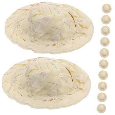 UPKOCH 12piezas Mini Sombreros De Accesorios De Manualidades Gorros De Muñeca