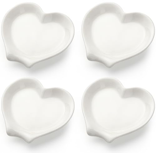 Spoon Rest Set of 4 Small Ceramic Teaspoon Coffee Spoon Rest (White) | 3.74L 3.62W Mini Spoon Holders Teabag Rest for Home Tea Coffee Bar Decor