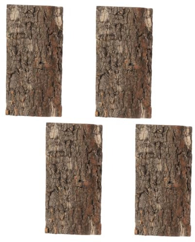 SOIMISS 4stücke Reptilien Rinde Dekoration Für Terrarium Und Aquarium Weiche Korkrinde Für Reptilien-Habitat Natürlicher Look Für Ihre Haustiere