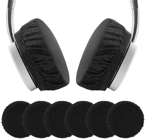 3Pairs Headphone Ear Covers, Sweat Mesh Headphone Covers for Ears, Washable Headphones Earpads, Stretchable Headphones Sweat Ear Cover Replacement for Gym Libraries Studying Gaming Aviation Racing