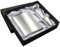 Flachmann-Set aus Stahl, rechteckig, Tasche, Russland, Flagon, Bar, Trichter, Tassen, Whiskyflaschen-Set, 200 ml, transparent