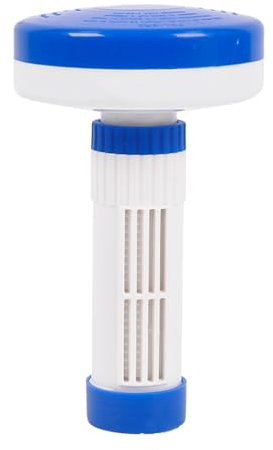Dispenser galleggiante per pastiglie per piscina, grande capacità con rilascio regolabile, per la manutenzione 'acqua interna ed esterna, vasche idromassaggio e piscine, 11,9 x 21,7 cm