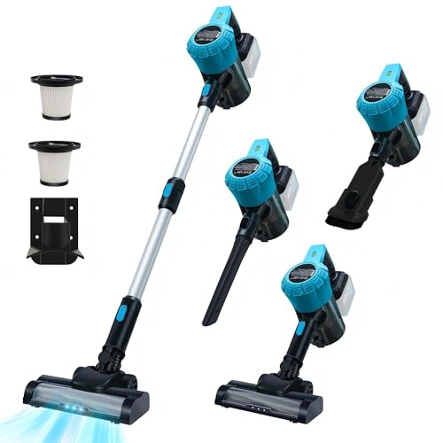 Akku Staubsauger für Makita Akku 18V,16000Pa 2-Stufige 132W Starke | Groß 800mL Staubbehälter Kabellos Handstaubsauger für Auto, Haus