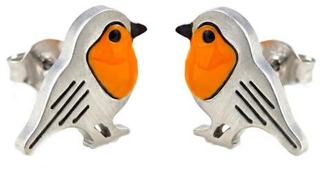 Mini Rotkehlchen Ohrstecker