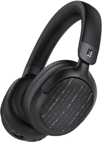 Ludwig Lorbach Opus Hybrid Active Noise Cancelling Headphones, Limited Edition, Over Ear Wireless Bluetooth, 360° Spatial Audio, Mic for Laptop iPhone Android - Liquid Metal Silver