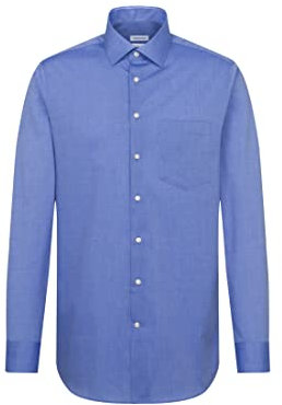 Seidensticker Herren Mens Regular Longsleeve Cotton Business Shirt, Mittelblau(003000), 43 EU