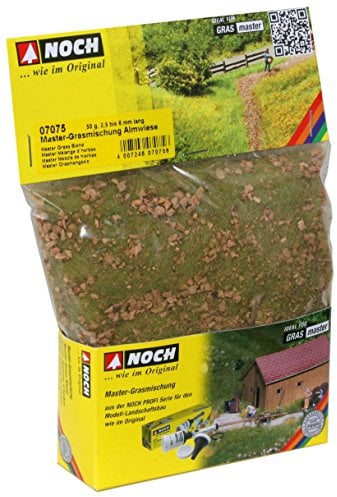 NOCH Master-Grasmischung „Almwiese“, für realistische Modellbauwiesen, statisches Gras mit Streu, geeignet für H0, TT, 0 und G