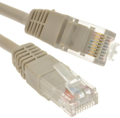 kenable Network Ethernet Cable Cat5e RJ45 UTP Patch Lead Full Copper 1000Mbps PoE Compatible Grey 20m