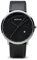 BERING Unisex Quarz Uhr | Armbanduhr 39 mm silbernes Edelstahlgehäuse und schwarzes Zifferblatt | Kalbslederarmband | Saphierglas | 3 ATM | 11139-402