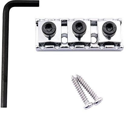 Musiclily 42mm Capotasto Bloccacorde Locking Nut per Chitarra Elettrica Ponte Floyd Rose, Cromato