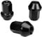 20 dadi per ruote neri. Filettatura M12 x 1,5. Lunghezza barretta: 34 mm. Cono: 60, SW19.