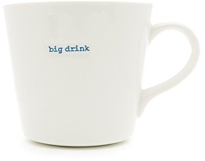 Keith Brymer Jones - Word Range - Large Ceramic White Mug - Big Drink - 500ml - Gift Boxed