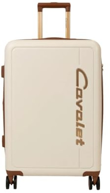 Bowatex Koffer Creme-Weiß 67 cm, mittelgroßer Hartschalenkoffer Trolley Cavalet