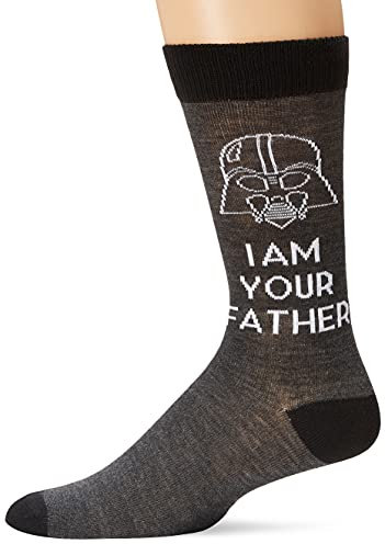 STAR WARS Herren Single Crew Lässige Socke, Schwarz/Dunkelgrau, 43-47 EU