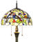 Tokira Tiffany-Stil Stehlampe Kolibri Schirm, E27 Traditionelle Glasmalerei Leselampenschirm, Kunst Deko Standard Nachtlicht für Wohnzimmer [Ohne Glühbirnen]