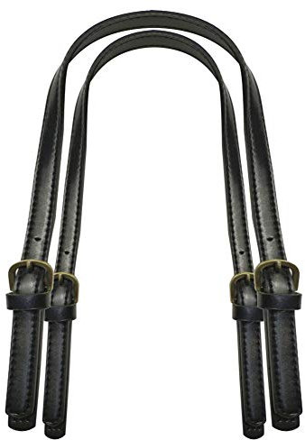Asudaro 2er Set Trageriemen Taschenhenkel PU Leder Taschengriffe Schulterriemen Taschenbügel Handtasche Riemen Ersatz Griff Schultergurte Lederriemen DIY Taschenzubehör 65-71cm-Helles Leder Schwarz