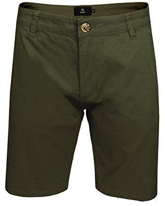 Xact Men's Cotton Stretch Chino Shorts (Khaki) 34