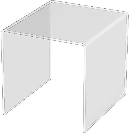 3R W Design TV Monitor Laptop Computer Stand Clear Acrylic Display Shelf Riser - Printer, Audio Hi-Fi Stand Rack Plinth Hoverstand (S4mm-thick-20x22.5x20, Max Load 5kg)