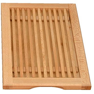 Generico Tagliere per Il Pane Legno di Faggio 30 x 43 x 2,5 cm con Raccoglibriciole