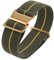 Onthelevel French Troops Fallschirmtasche für Nylon-Armband, 18 mm, 20 mm, 22 mm Uhrenarmband 20mmm Grün / Gelbgold