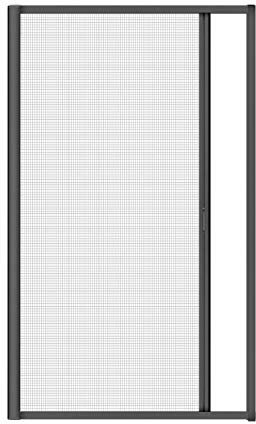 Nematek Alu Insektenschutz Rollo für Türen - Mückenschutz Fliegengitter Tür Rollo mit Aluminium Rahmen für Balkontür Terrassentür (160 x 225 cm, anthrazit)