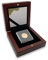 Goldmünze Krügerrand im edlen Geschenk-Etui mit Grußkarte - Mahagoni (Krügerrand 1/10 Unze)