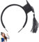 HXHWKEN Haarreif mit Mini-Hut Mini Doctoral Cap Haarband Unisex Haarreif für Graduierung Dekoration Studierende oder Karneval schwarz