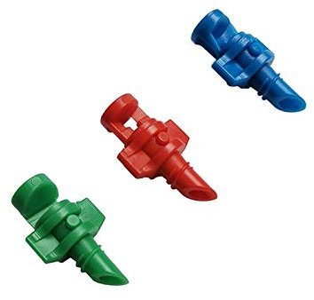 Gewächshaus-Micro-Tropfbewässerung 50 stücke 90/180/360 Grad-Refraktion Spray Düse Garten Treibhaus Bewässerung System Zerstäubungsdüse (Color : 360 degree)