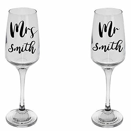 Always Looking Good Personalised Mr & Mrs/Mrs & Mrs/Mr & Mr Ice Bucket with Matching Champagne Glasses (Champagne Glasses Only)