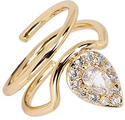 TMISHION Women's Fingernail Rings, Index Finger Nail Cover Rings, Fashionable Elegant Statement Rings, No Gemstone, 1 Count, 5 grams