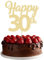 3Pcs Happy 30th Birthday Cake Toppers Gold Glitter Number 30 Cake Dcorations Thirty Happy 30th Cake Pick Decorations for Cheers to 30 Years Old 30th Birthday Wedding Anniversary Party Supplies