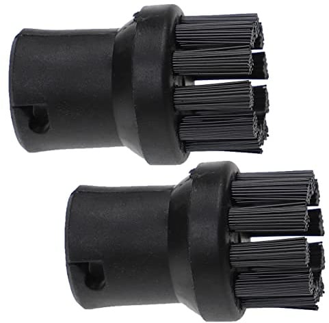 vhbw 2x Rundbürste kompatibel mit Kärcher SC 1125 Plus | SC 1200, SC 1202, SC 1133, SC 1402, SC 1125 Dampfreiniger - Dampfbürste