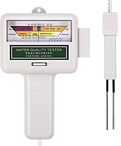 HSRG Misuratore di Cloro PH, Misuratore di Cloro E PH 2 in 1 per Piscina, Test dell'Acqua Misuratore di PH Elettronico Digitale Misuratore di Cloro per Piscina Spa Piscina per Acqua Potabile