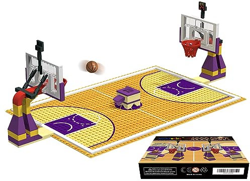 Bloque de construcción de juguetes educativos para bases de baloncesto de 5 x 10 pulgadas (3 unidades) y juegos de 2 bloques de construcción para juego de baloncesto compatibles con las principales