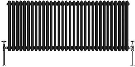 Blümme Traditional Radiator 3 Column Central Heating Bathroom Radiator Cast Iron Style Black 600 x 1460mm