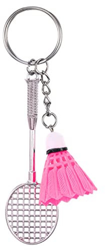 Klinge Tech Schlüsselanhänger Kreative Geschenke Badminton Schlüsselanhänger Cartoon Badminton Charm Student Tasche Anhänger Sportartikel Mini Badminton Tauchen Schlüsselanhänger (Pink, One Size)