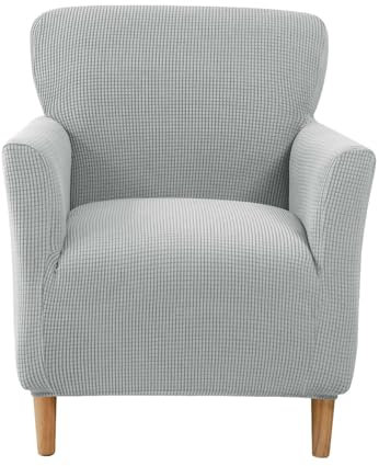 JHLD Kleine Sofabezug, Sesselbezug Jacquard Stretch Sofahusse Couchbezug Maschinenwaschbar Sofa Überwürfe Für Wohnzimmer Schlafzimmer-hellgrau-1 Stück