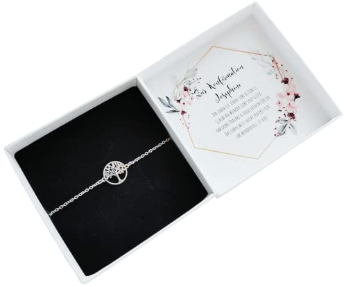 Geschenk zur Konfirmation für Mädchen und Jungen – Symbol Armband nach Wahl, 316L Edelstahl (PVD-vergoldet, PVD-rosévergoldet) – personalisierte Geschenkbox mit Name – Konfirmationsgeschenk