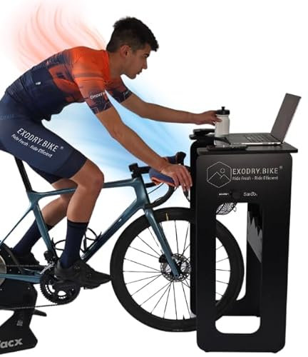 Saroo® - Le Seul Bureau d'Entraînement Home Trainer avec Ventilation Réglable et Support Multimédia Intégré pour Le Cyclisme Indoor