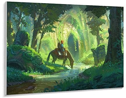 adults kids puzzles jigsaw 1000 pieces jigsaw zelda legend puzzle breath of the wild jigsaw education toys game family decoration(50x70cm)