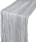 DROMCOM Seihtuch Tischläufer, 2 Stück Grau Käsetuch Tischläufer, 90 x 300cm Boho Gaze Stoff Tischläufer Rustikaler Durchsichtiger Hochzeit Läufer Modern, Tischdecke für Hochzeit, Dekoration, Party
