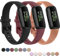 Vancle Armband für Fitbit Inspire 3 Armband für Damen Herren, Verstellbarer Uhrenarmband klassischer Sport Ersatzarmband für Fitbit Inspire 3 Armbänder, Schwarz+Weinrot+Blitzroségold