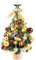 Künstlicher Weihnachtsbaum mit 30 warmweiß LEDs 8 Lichtmodi KAMEUN 55CM Mini Weihnachtsbaum Künstlicher, Schwer Entflammbar PVC Tannenbaum, Christmas Tree mit Ornamenten, Indoor Dekoration