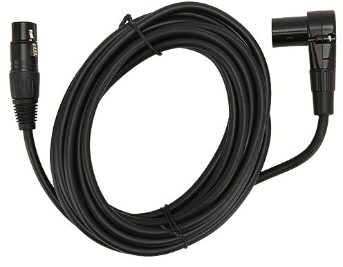 XLR-zu-XLR-Kabel, 3-poliges Winkelstecker-zu-gerade-Buchsenkabel, HiFi-Sound-OFC-Leiter-Mikrofonkabel für Mikrofonlautsprecher, 16,4 Fuß / 5 M
