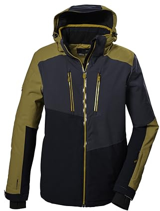 killtec Herren Skijacke/Funktionsjacke mit abzippbarer Kapuze und Schneefang KSW 70 MN SKI JCKT, blasses oliv, 6XL, 41957-000