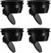 QUARKZMAN Nucleo Antiodore per Scarico a Pavimento, Scarico a Pavimento per Doccia in Plastica Cattura Capelli Antiriflusso per Cucina Bagno Balcone, Nero 4 Pezzi