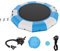 VEVOR Trampoline Aquatique Gonflable, Trampoline sur l’Eau 415x60 cm, Plate-Forme de Natation Portable avec Échelle et Pompe à Air Électrique, Rebondisseur Flottant pour Enfants, Piscine, Bleu Blanc