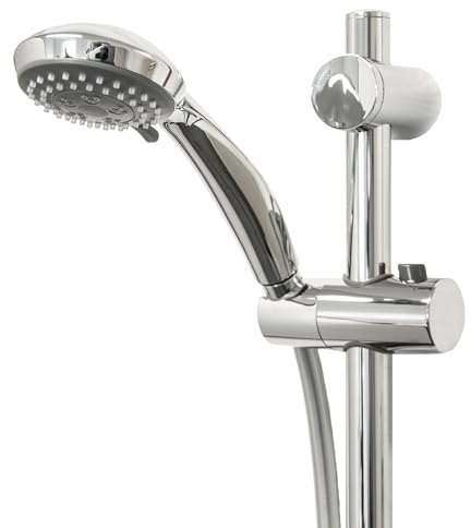 tecuro Brauseset Komfort-70 - mit 3 Funktionen Handbrause, Brauseschlauch 160 cm, Wandstange 115 cm